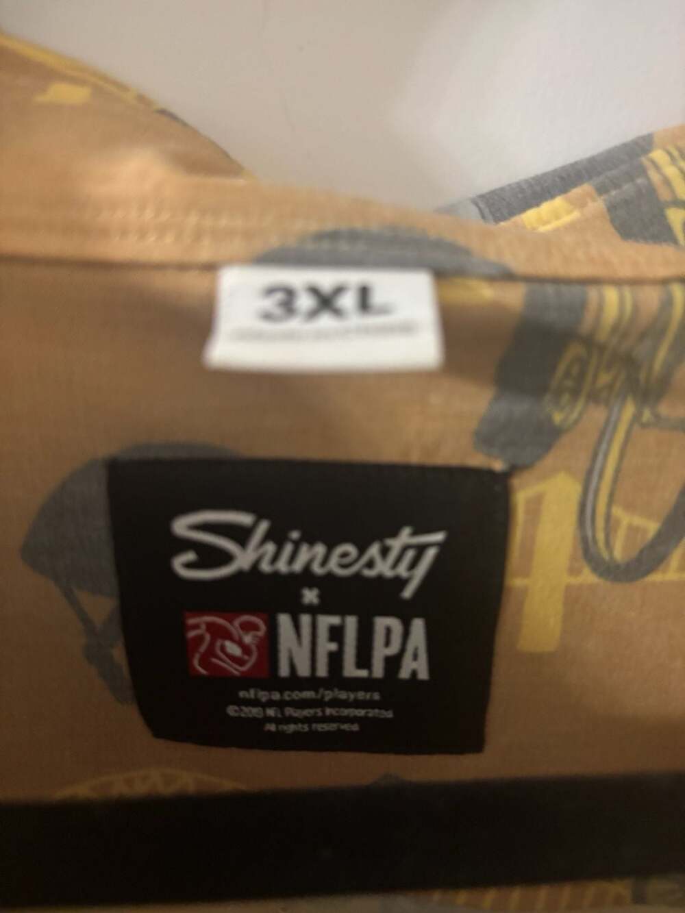 Shinesty x NFLPA Pittsburgh Steelers PGH Button Down Shirt 3XL